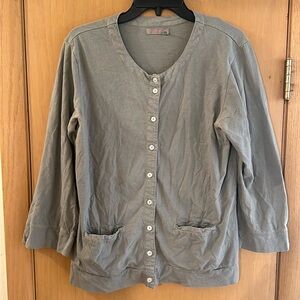 Fresh Produce Women’s Button Down Top Gray Size XL